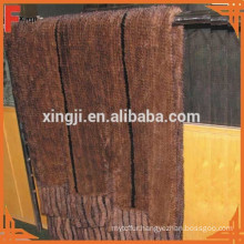 Top quality mink fur tails knitted mink fur blanket